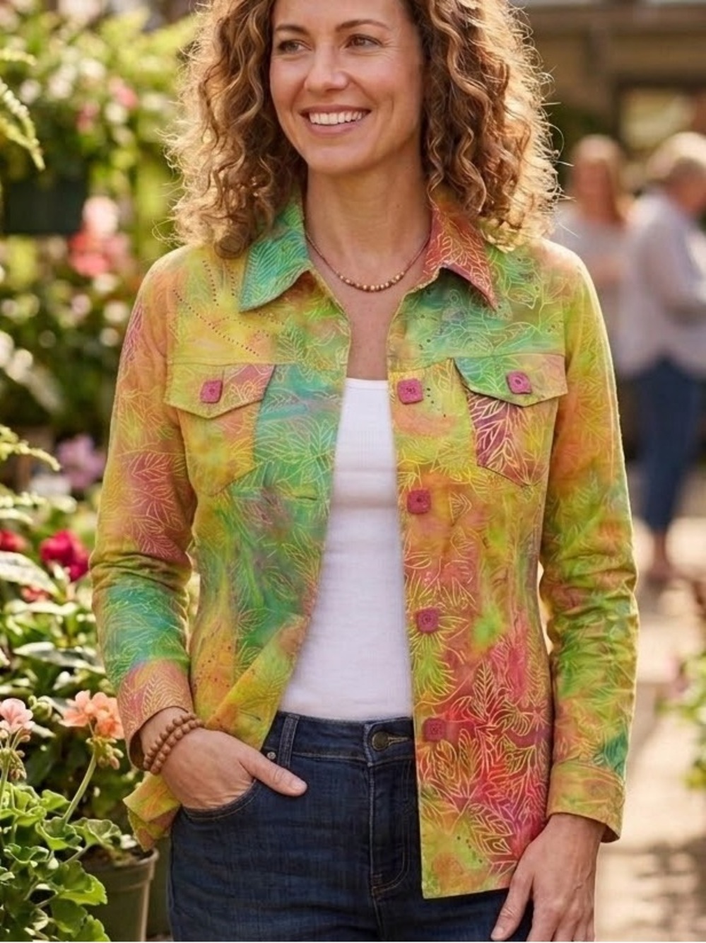 New Identity | Embellished Batik Print Blazer - Tie Dye - Groovy -Boho -Artistic